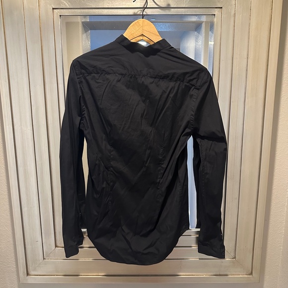 Zara half button dress shirt size small black - Picture 4 of 4